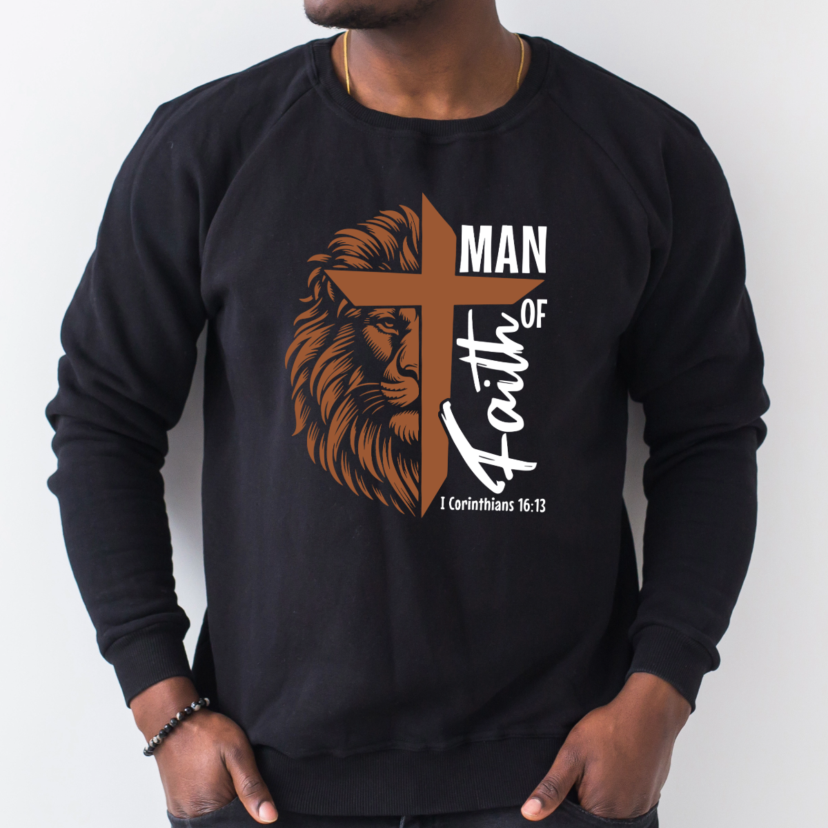 Man of Faith T Shirt | Christian Mens Apparel | Religious Gift for Him