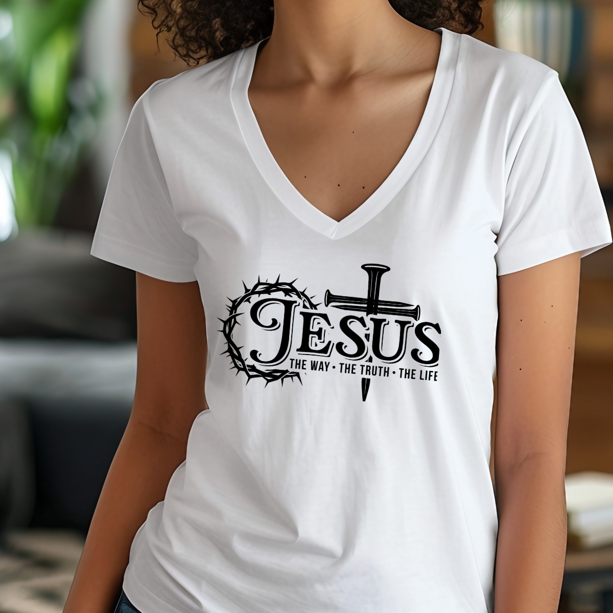 Jesus – The Way, The Truth, The Life Christian T-Shirt | John 14:6 Scripture Tee | Faith-Based Apparel