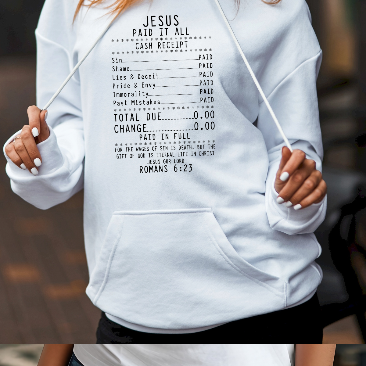 Jesus Paid It All Romans 6:23 Shirt | Gospel Tee | Christian Salvation Apparel | Gift of God Shirt