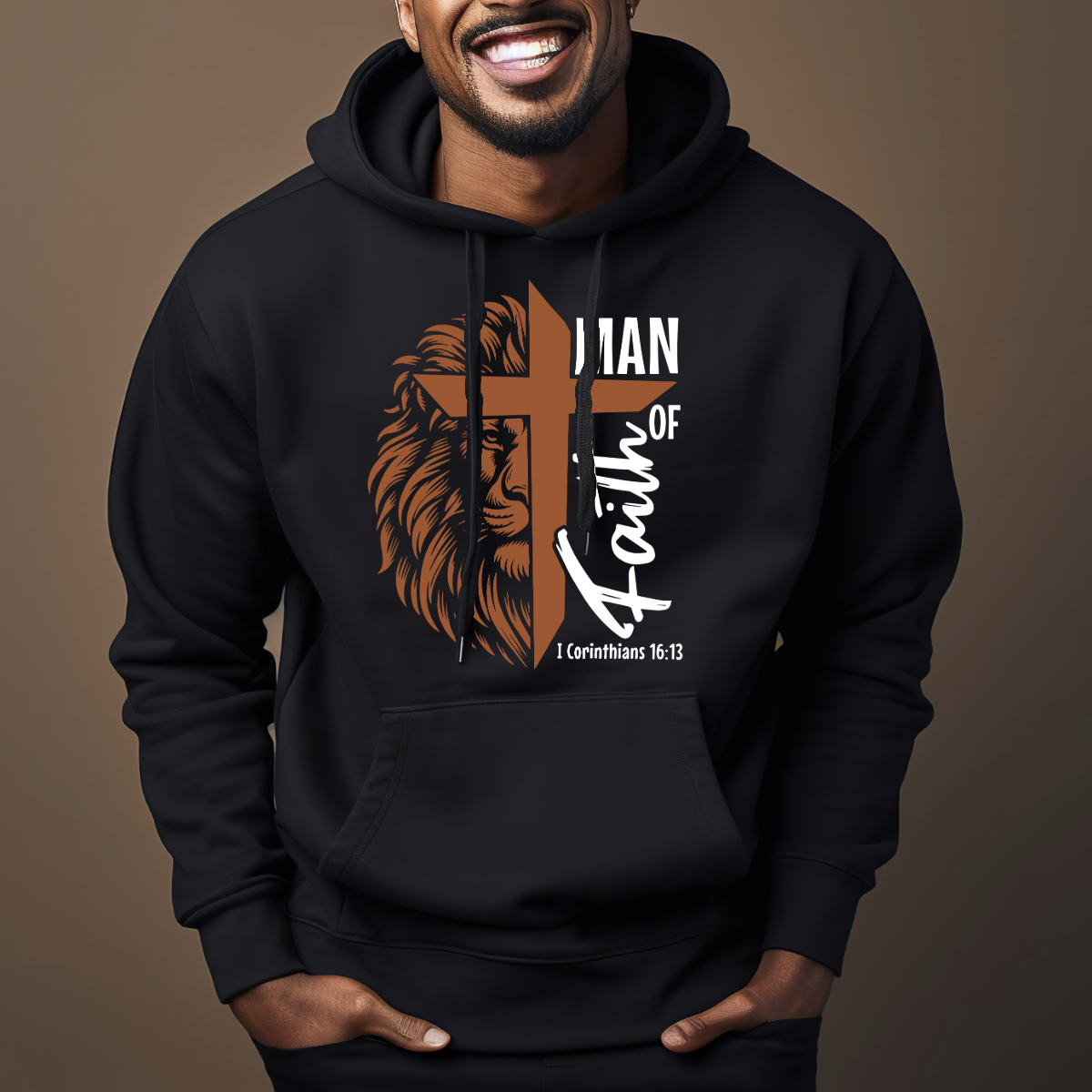 Man of Faith T Shirt | Christian Mens Apparel | Religious Gift for Him