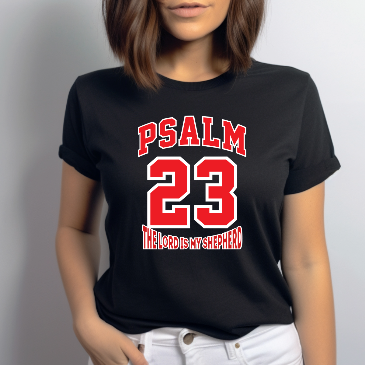 Psalm 23 Christian T-Shirt – “The Lord Is My Shepherd” Scripture Tee | Faith-Based Apparel