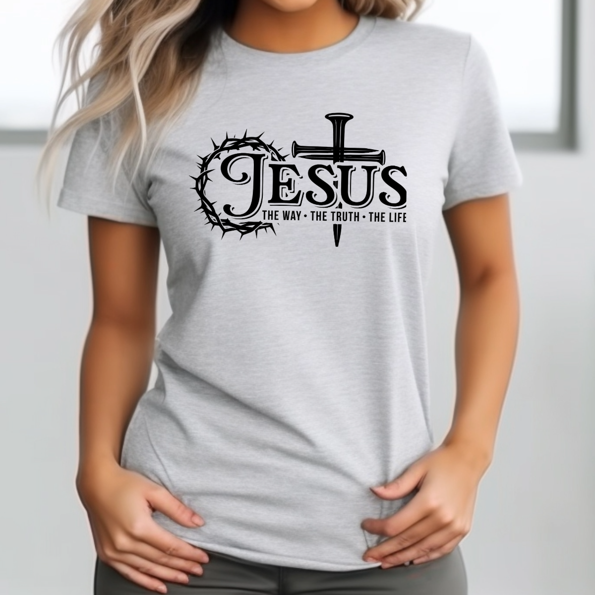 Jesus – The Way, The Truth, The Life Christian T-Shirt | John 14:6 Scripture Tee | Faith-Based Apparel