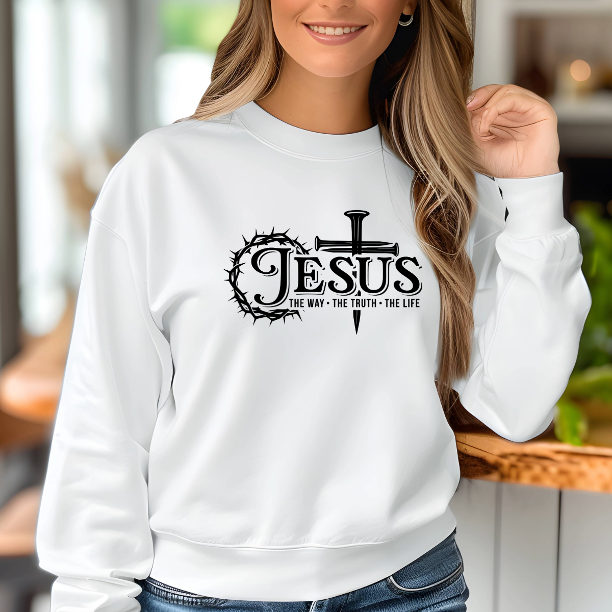 Jesus – The Way, The Truth, The Life Christian T-Shirt | John 14:6 Scripture Tee | Faith-Based Apparel