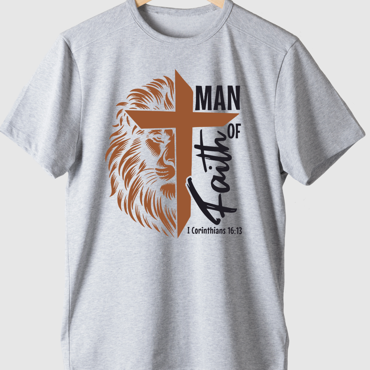 Man of Faith T Shirt | Christian Mens Apparel | Religious Gift for Him