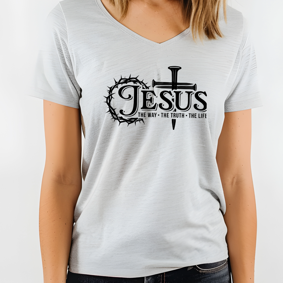 Jesus – The Way, The Truth, The Life Christian T-Shirt | John 14:6 Scripture Tee | Faith-Based Apparel