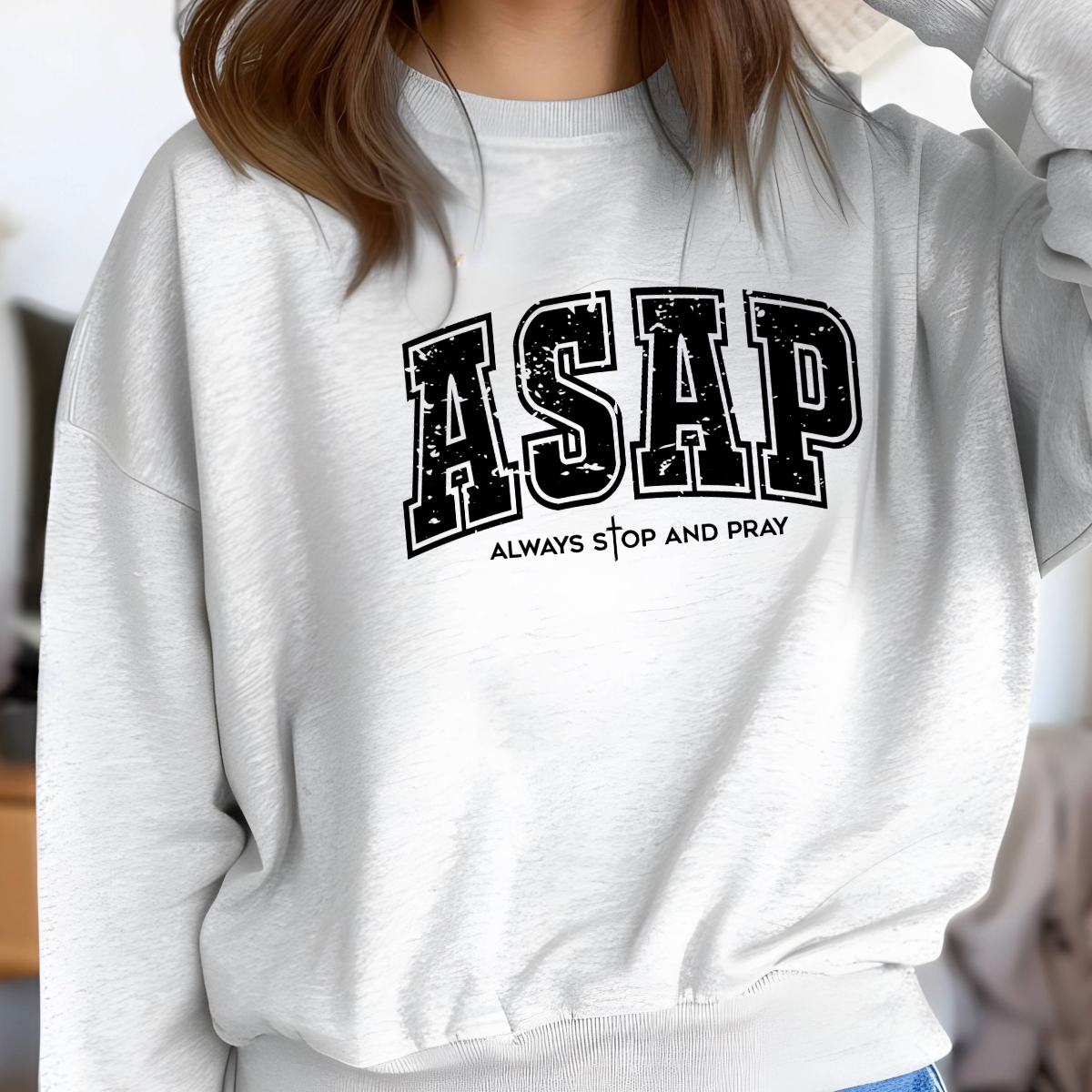 ASAP – Always Stop And Pray Christian T-Shirt | Faith-Based Inspirational Tee | Prayer Apparel