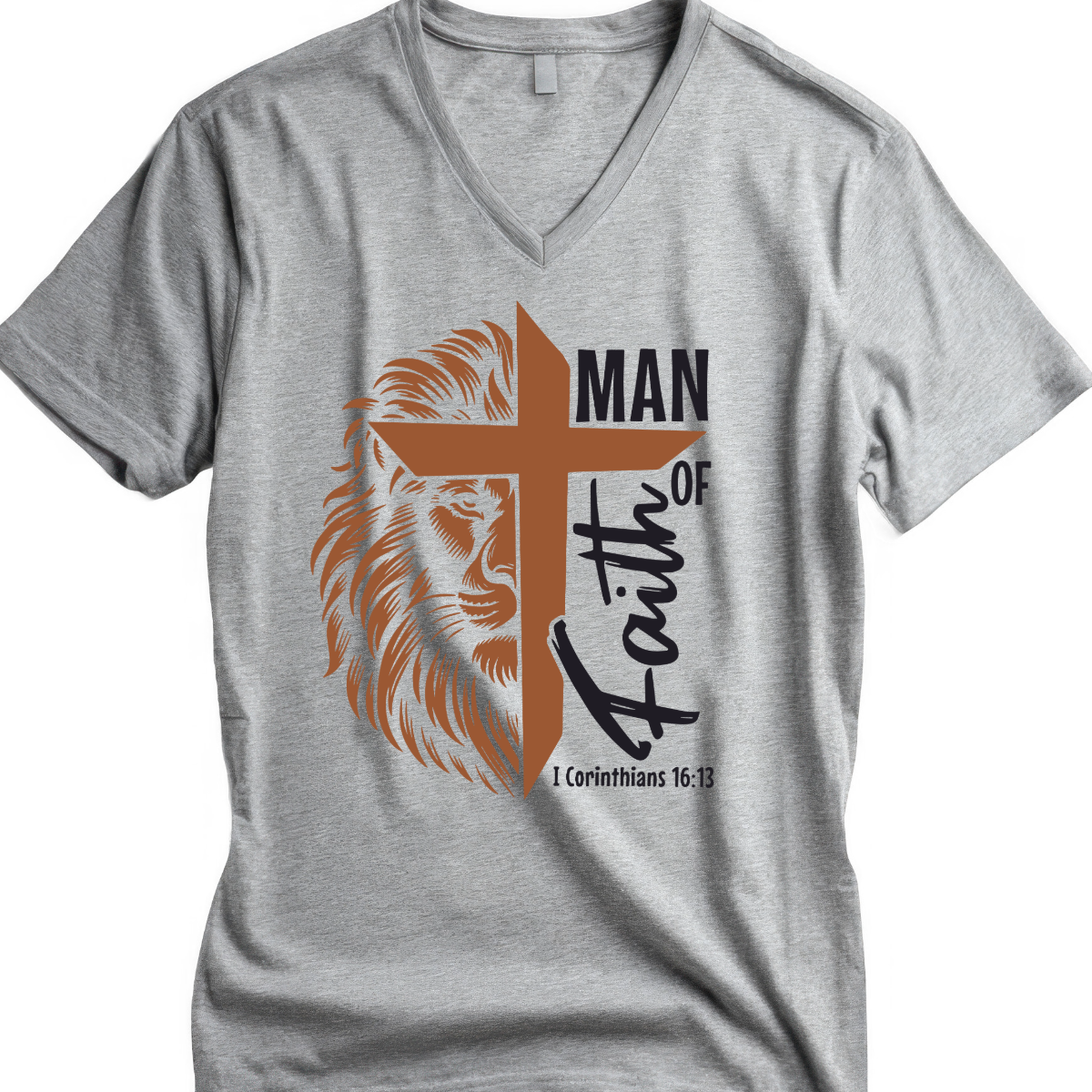 Man of Faith T Shirt | Christian Mens Apparel | Religious Gift for Him