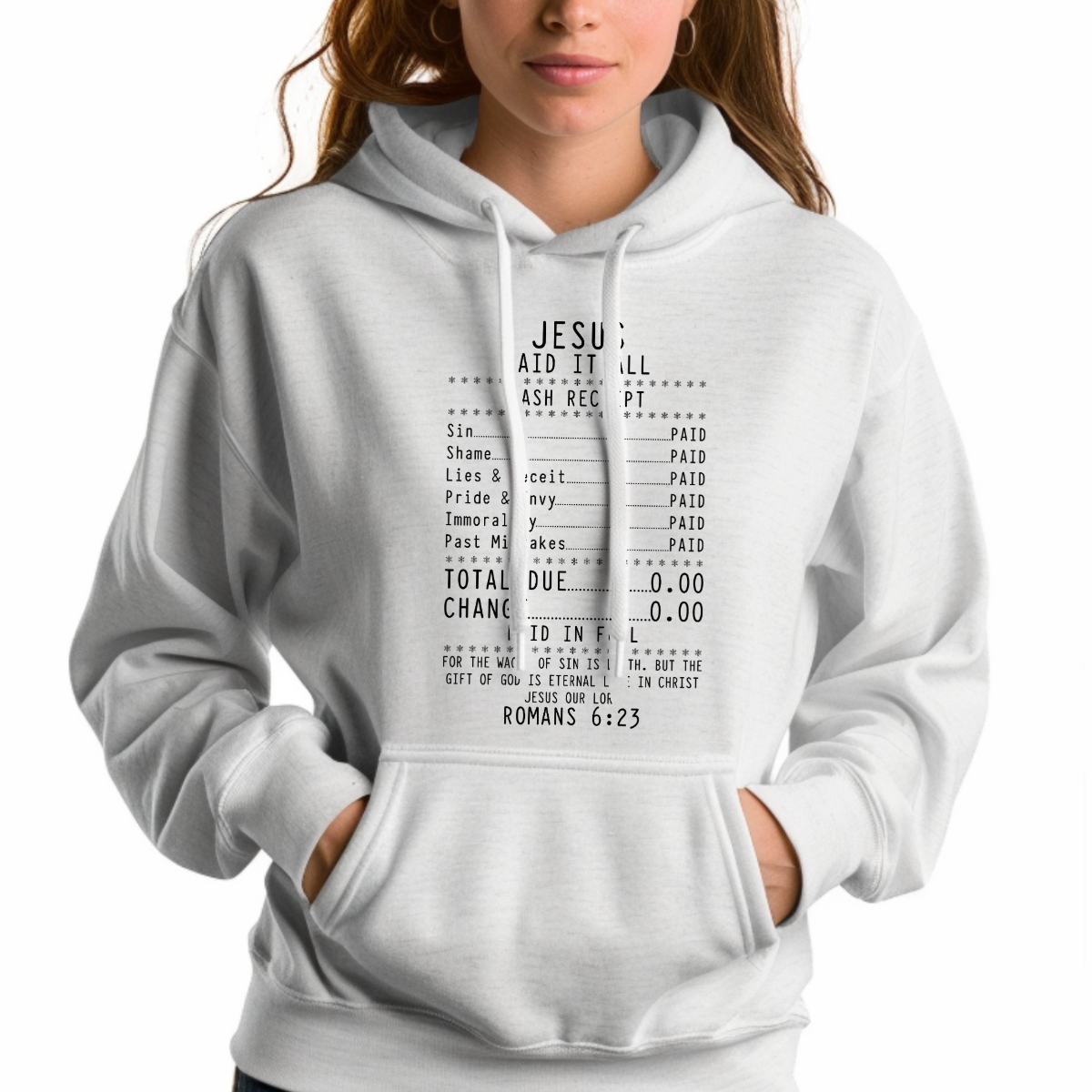 Jesus Paid It All Romans 6:23 Shirt | Gospel Tee | Christian Salvation Apparel | Gift of God Shirt