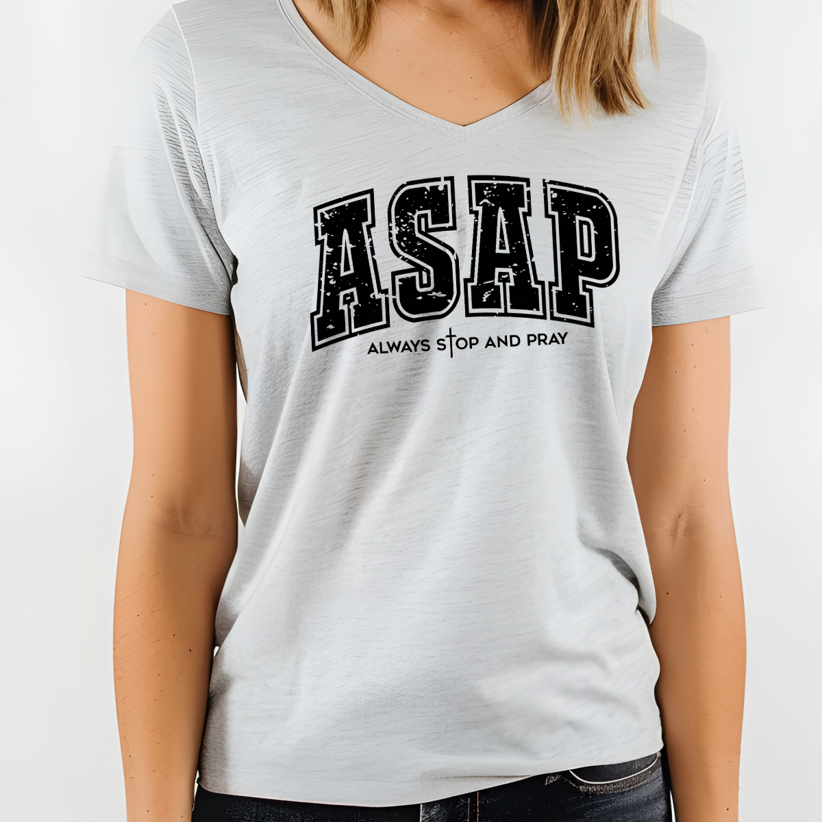 ASAP – Always Stop And Pray Christian T-Shirt | Faith-Based Inspirational Tee | Prayer Apparel