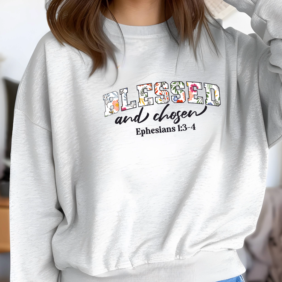Blessed and Chosen Ephesians 1:3-4 Shirt | Christian Election Tee | Biblical Identity Apparel