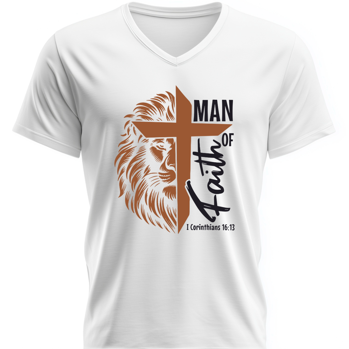 Man of Faith T Shirt | Christian Mens Apparel | Religious Gift for Him