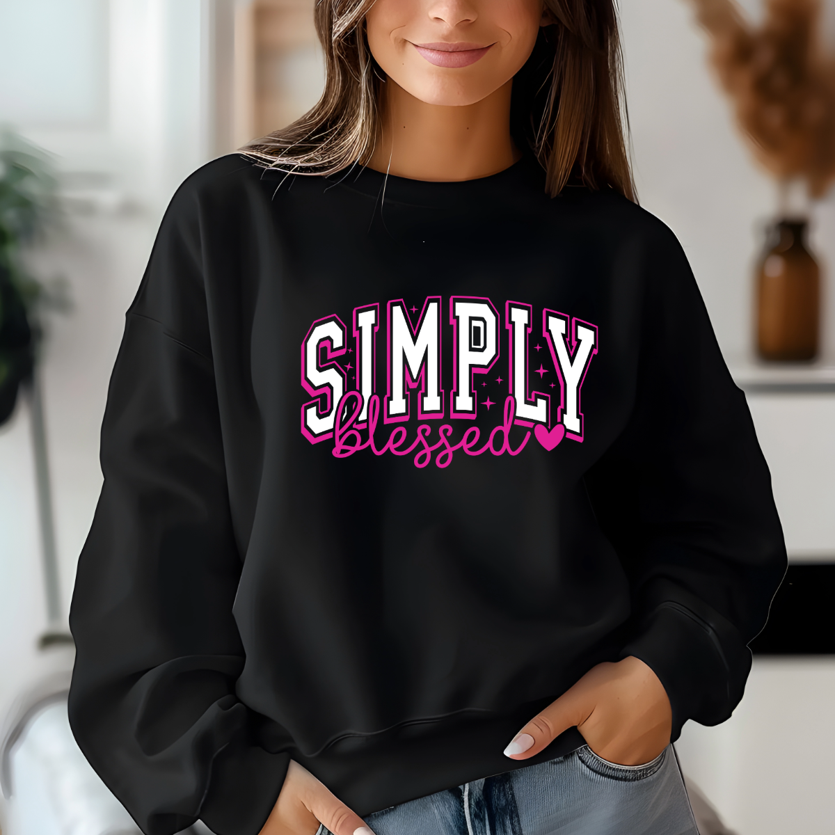 Simply Blessed Unisex T-Shirt | Faith-Based Graphic Tee | Crew, V-Neck, Hooded & Sweatshirt
