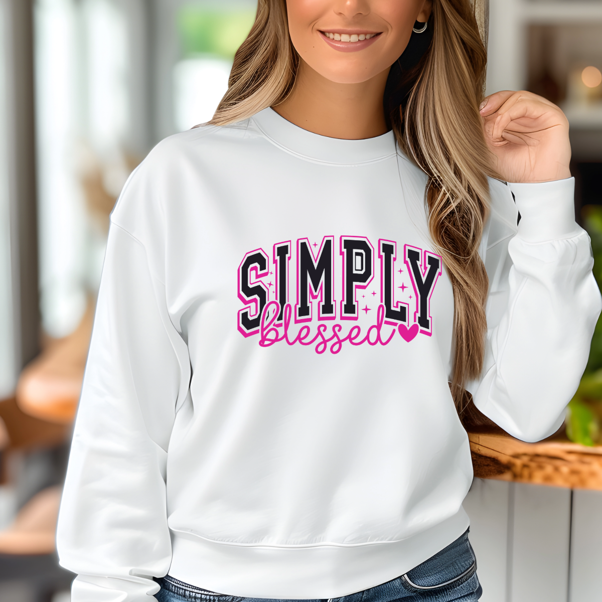 Simply Blessed Unisex T-Shirt | Faith-Based Graphic Tee | Crew, V-Neck, Hooded & Sweatshirt
