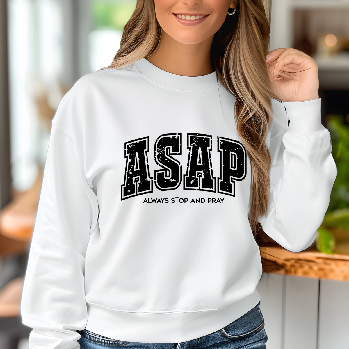 ASAP – Always Stop And Pray Christian T-Shirt | Faith-Based Inspirational Tee | Prayer Apparel