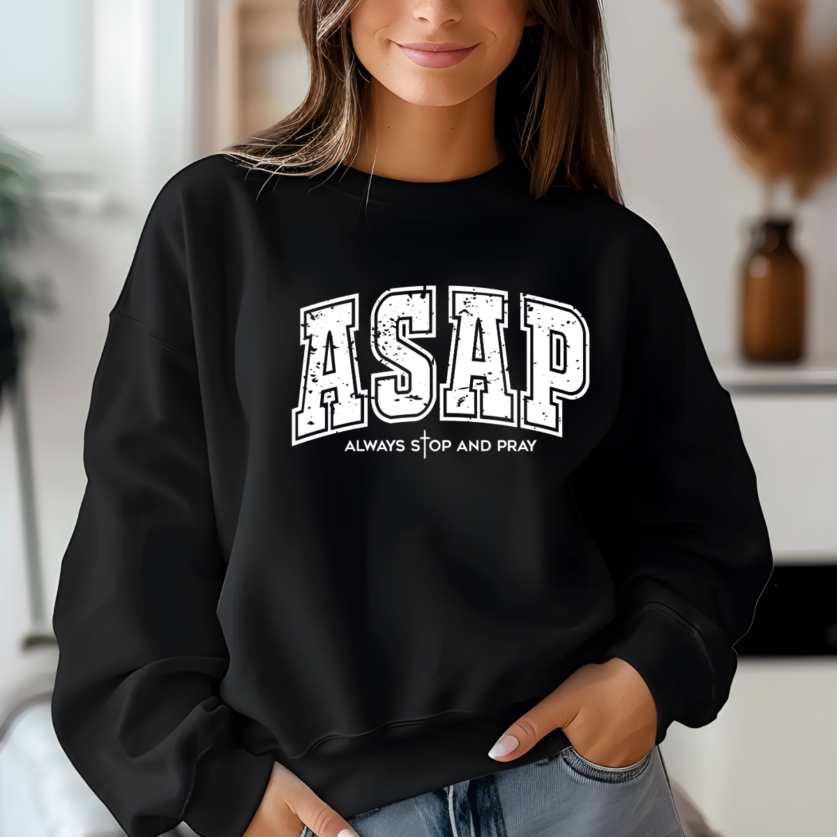 ASAP – Always Stop And Pray Christian T-Shirt | Faith-Based Inspirational Tee | Prayer Apparel