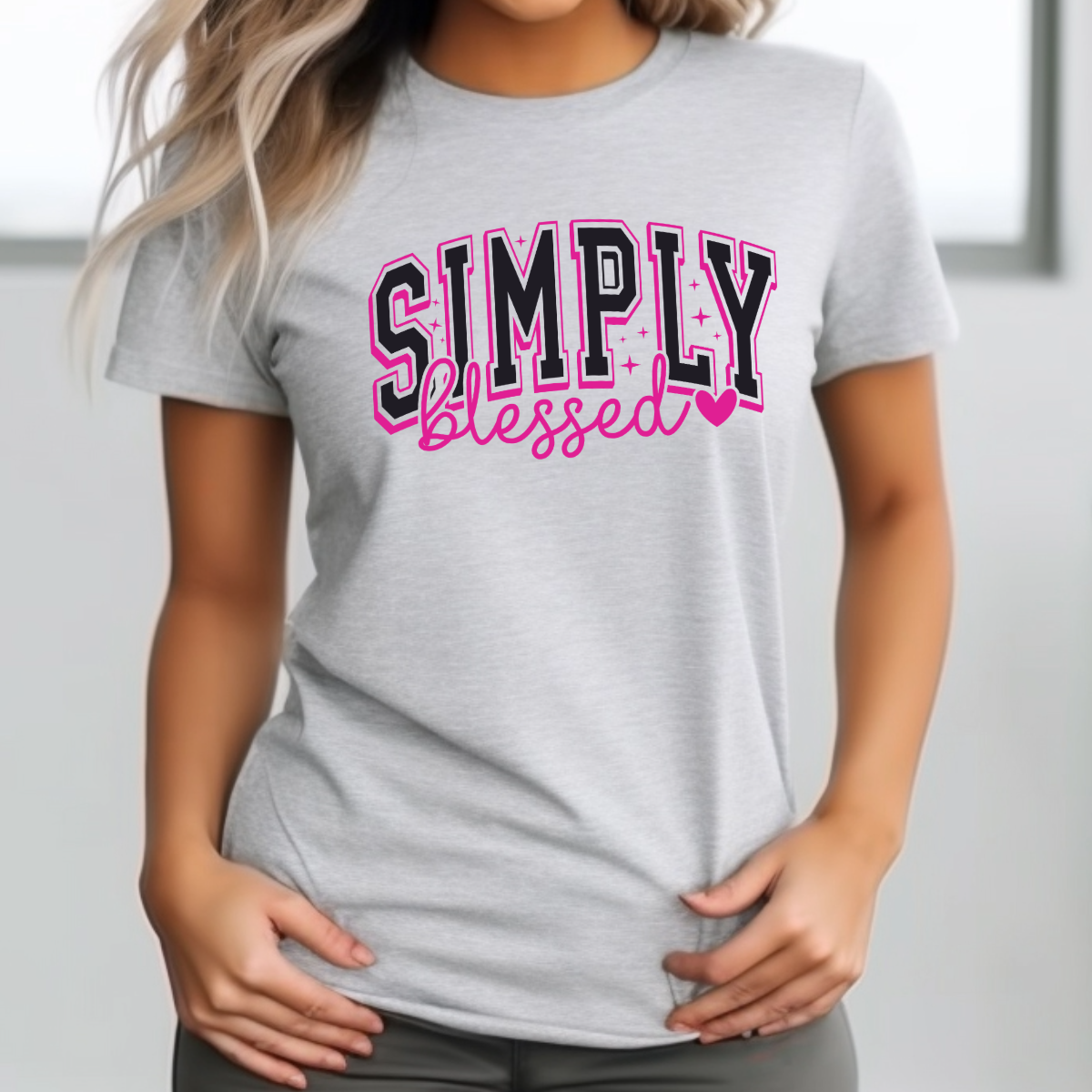 Simply Blessed Unisex T-Shirt | Faith-Based Graphic Tee | Crew, V-Neck, Hooded & Sweatshirt