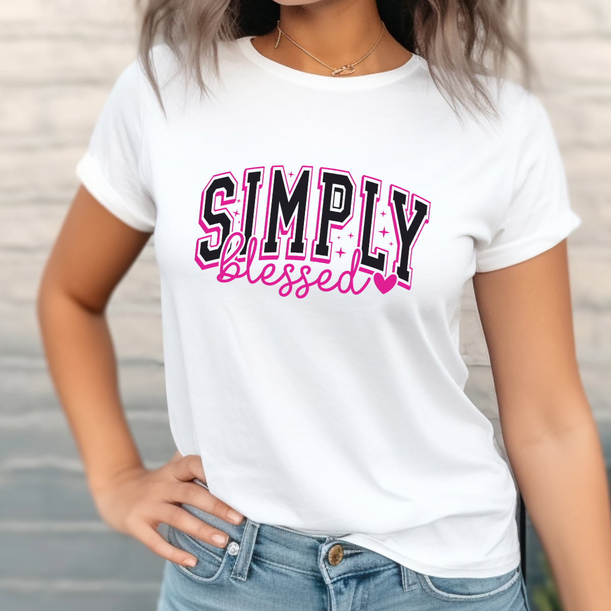 Simply Blessed Unisex T-Shirt | Faith-Based Graphic Tee | Crew, V-Neck, Hooded & Sweatshirt